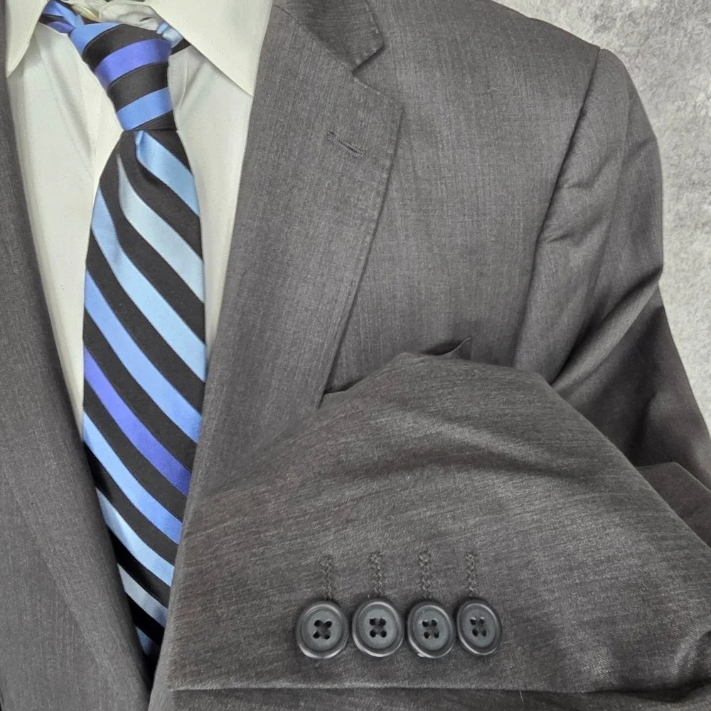 Cornelli Blazer Mens 48R Gray Sports Coat Jacket 2 B 100%‎ Wool Vented Italy